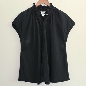 NWOT Pomander Place Tuckernuck Black Rae Short Sleeve Top Blouse Size Medium